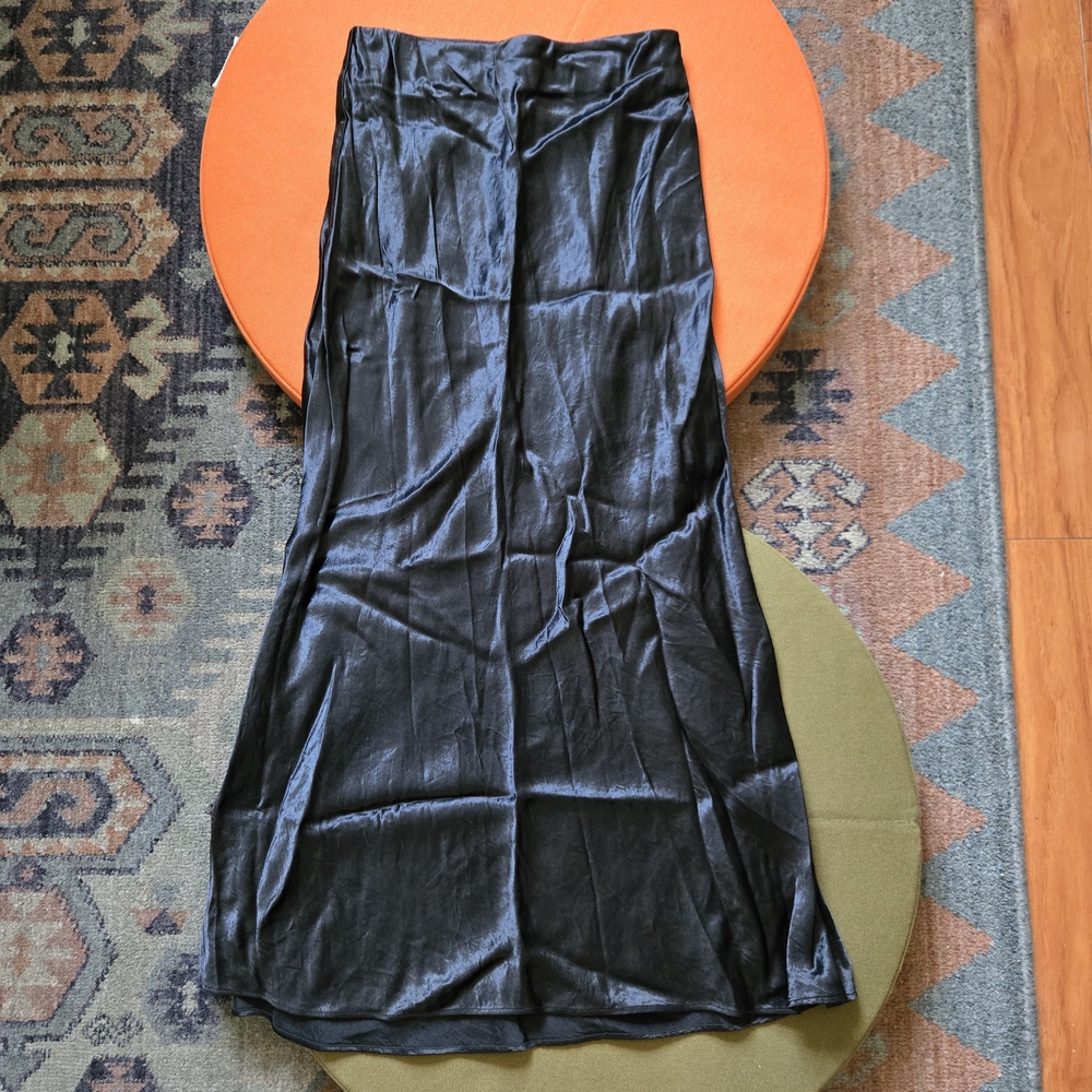 Babaton Slip Satin Midi Skirt
